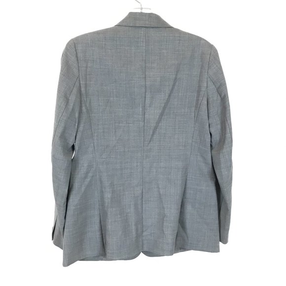 NWT Womens Petite Size 6 6P J. Jill Gray Pure Wool Two-Button Blazer Jacket - Picture 3 of 3